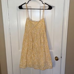American Eagle Outfitters | Dresses | American Eagle Yellow Floral Flowy  Mini Dress | Poshmark